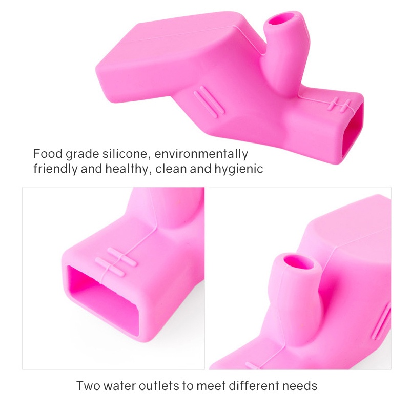 JG - Sambungan Kran Air Silicone 2in1 / Alat Penyambung Kepala Keran Wastafel / Faucet extender Bahan Silikon Elastis Dengan Lubang Pancur Kumur