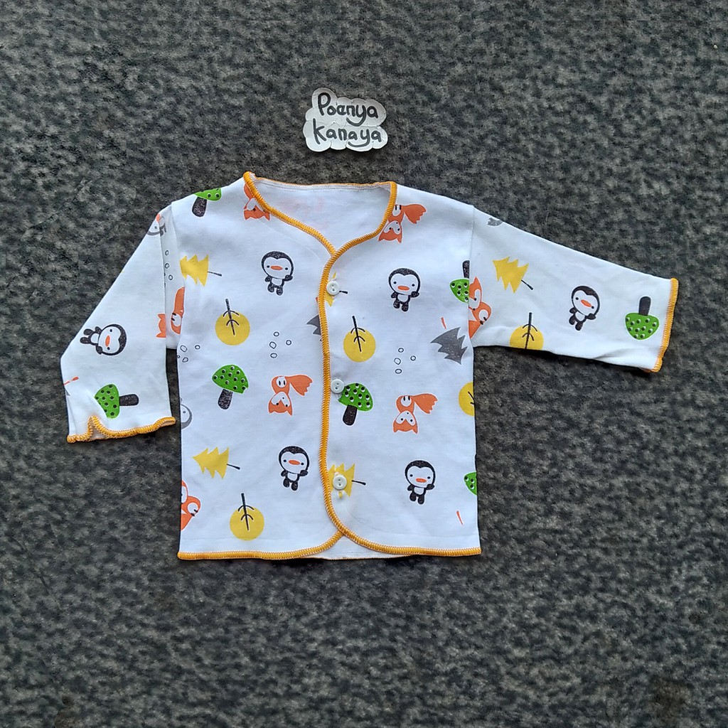 BB15 Baju Bayi Tangan Panjang Motif WD PINGUIN Newborn 0 - 3 Bulan-5