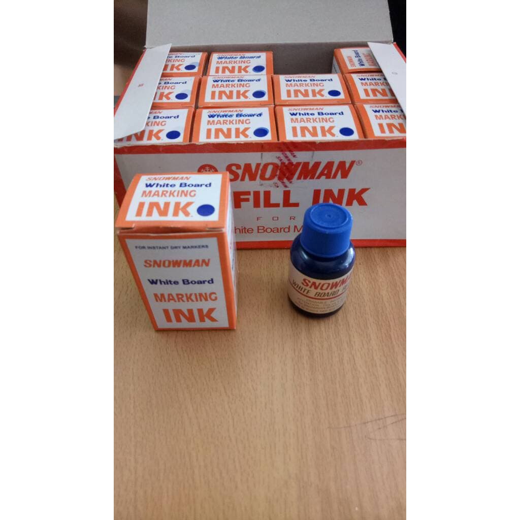 

refill tinta spidol snowman white board BG 12 Murah