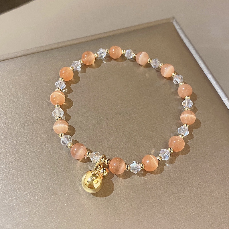 Gelang Tangan Manik-Manik Kristal Opal Chalcedony Mewah Untuk Wanita