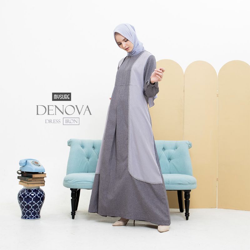 MYSURE Denova Dress Gamis Wanita Busui Bahan Melviano
