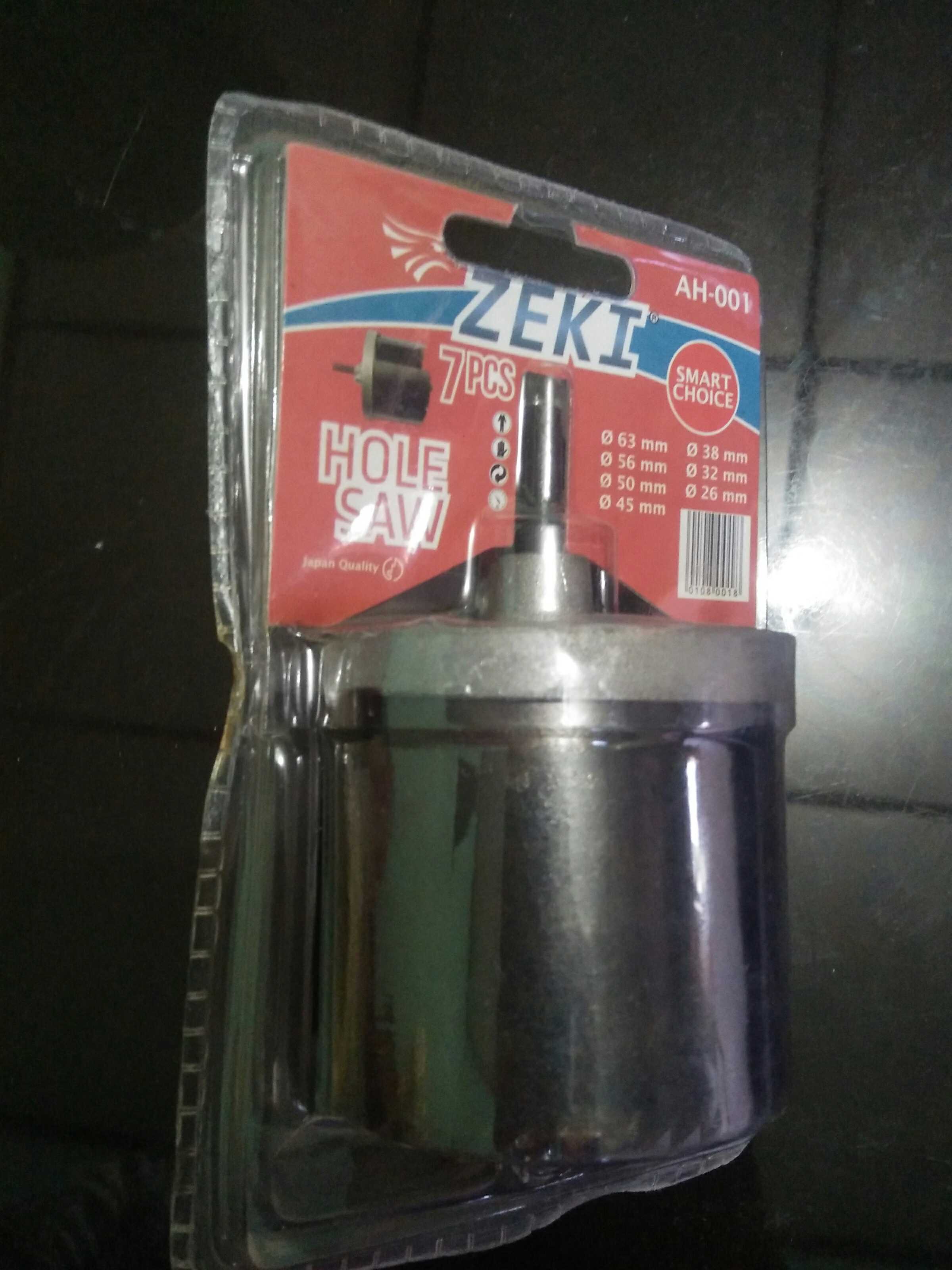 Hole Saw Set 7 Pcs Zeki / Holesaw Kayu Zeki / Mata Bor Holesaw Kayu Dan Hidroponik