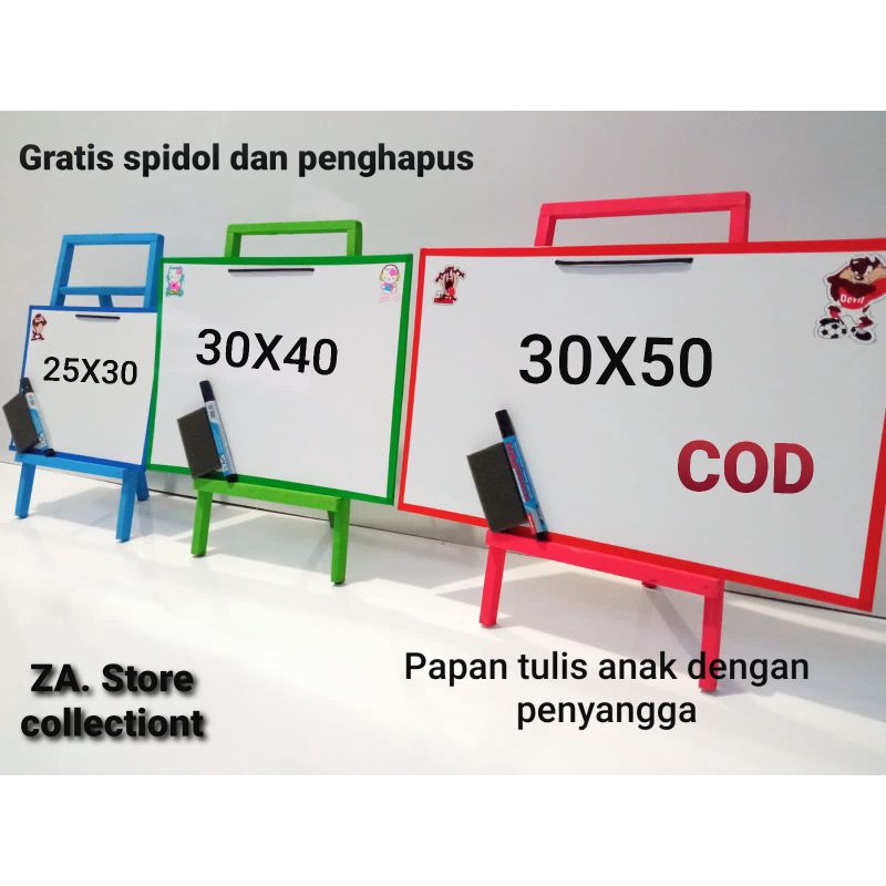 

PROMO papan tulis anak dengan penyangga gratis spidol dan penghapus/papan tulis karakter