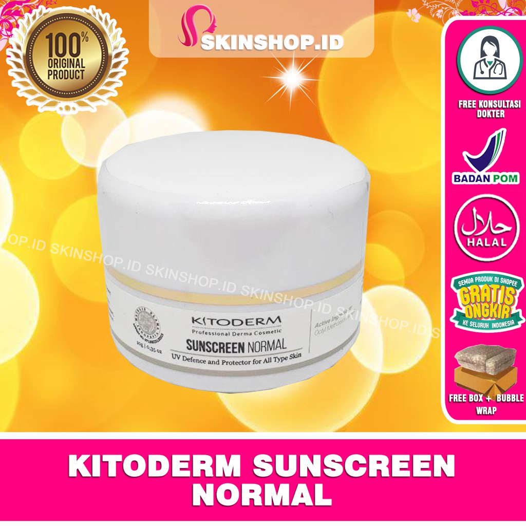 Kitoderm Sunscreen Normal Cream 10gr Original / Krim Tabir Surya Kulit Normal BPOM Aman