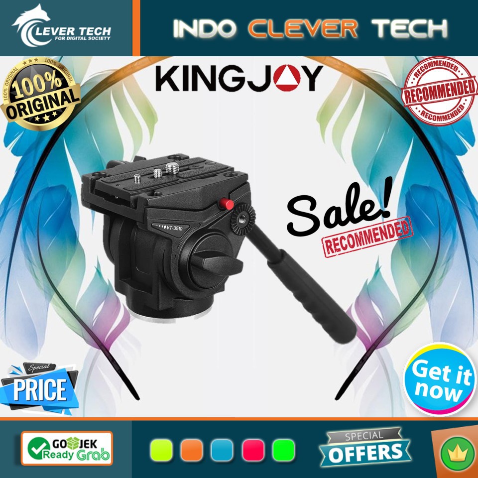 Kingjoy Profesional PTZ Fluid Tripod Head - VT-3510