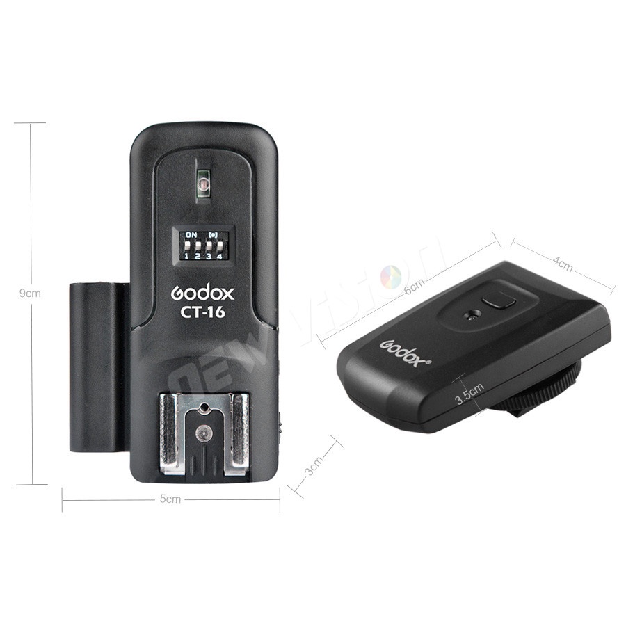 Godox Wireless Flash Trigger and Transmitter 16 Channel - CT-16 - Black