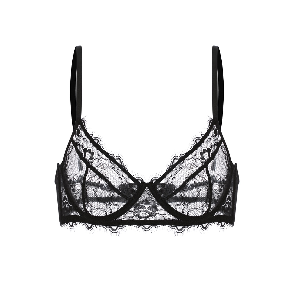 【Wetrose】Premium Erotic Sexy Hanging Neck Lace Perspective Hollow Adult Women Lingerie Set Wanita Fashion