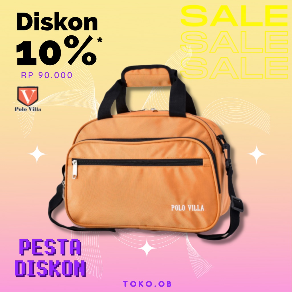 (Toko OB) Tas Murah Duffel Untuk Koper Polo Villa 11017 Tas Messenger Koper / Tas Travelling