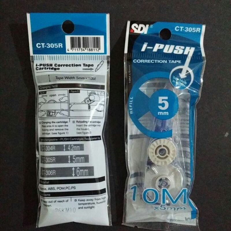 

SDI CT-305R i-Push Refill Pita Koreksi / Tip ex kertas