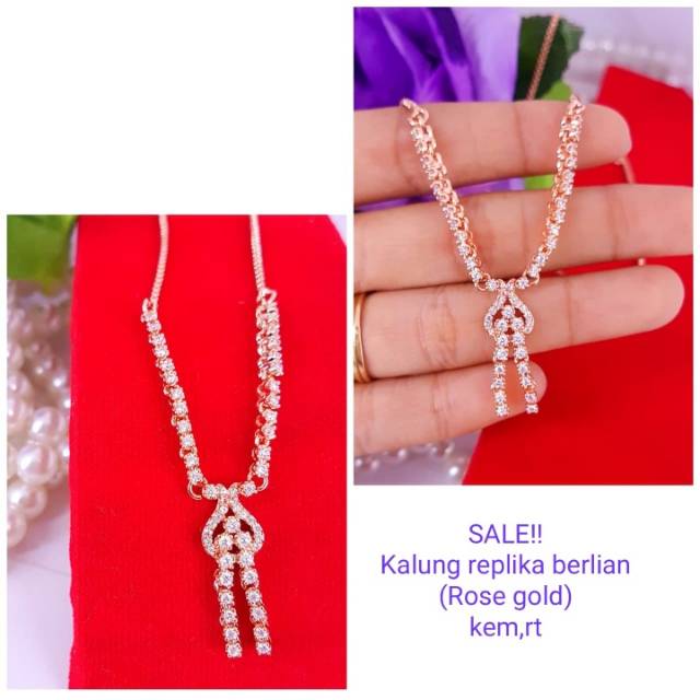 Kalung replika berlian,awet,tahan lama,bisa dipake sehari hari