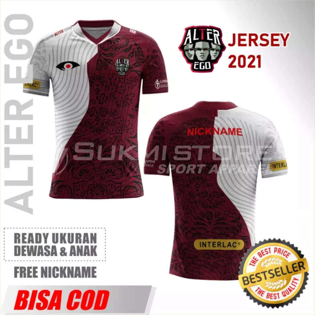 Jersey gaming ALTER EGO terbaru 2020 free nick name bisa custom free design COD