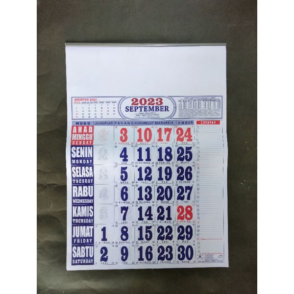 

Kalender 2023 Ukuran 38x53cm / Kalender Angka Besar & Lengkap