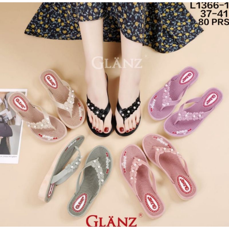 Sandal Wanita Sandal Jepit Jelly Sendal Japit Karet Sandal Import Motif bunga