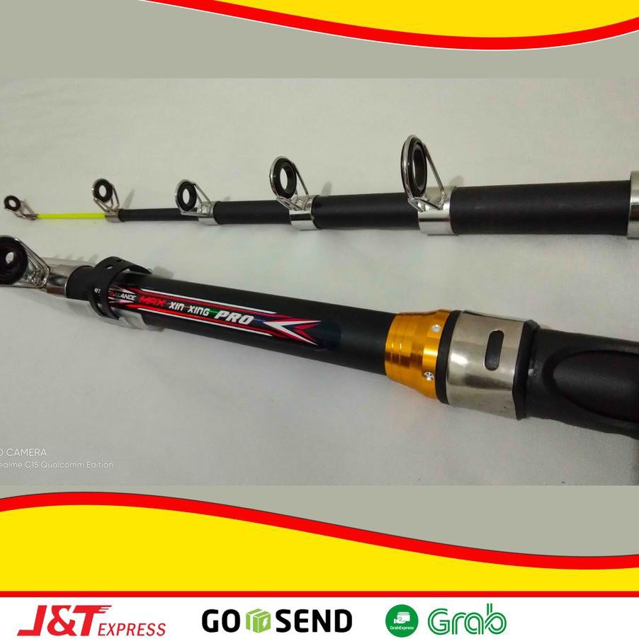 Import Terbaik Joran Pancing Laut Carbon Kuat Fiber Lentur Telescopic Untuk Galatama Panjang 2.1m 2.
