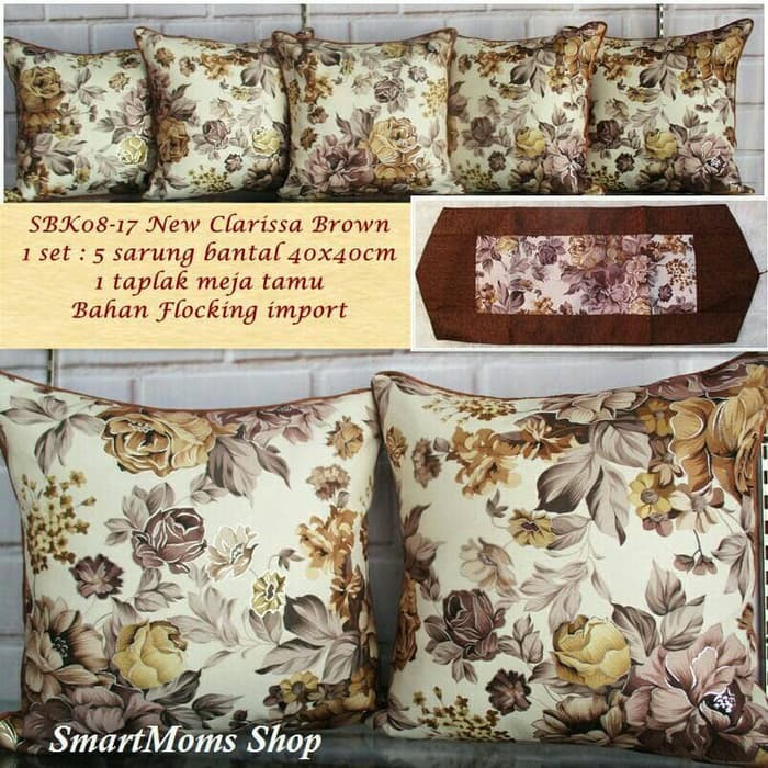 Promo Sarung bantal kursi set tamu sofa shabby chic minimalis coklat Berkualitas
