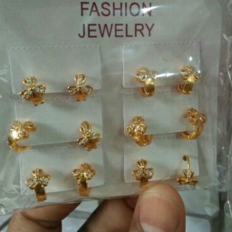 Anting Anak Model Clip Grosir isi 6 pasang