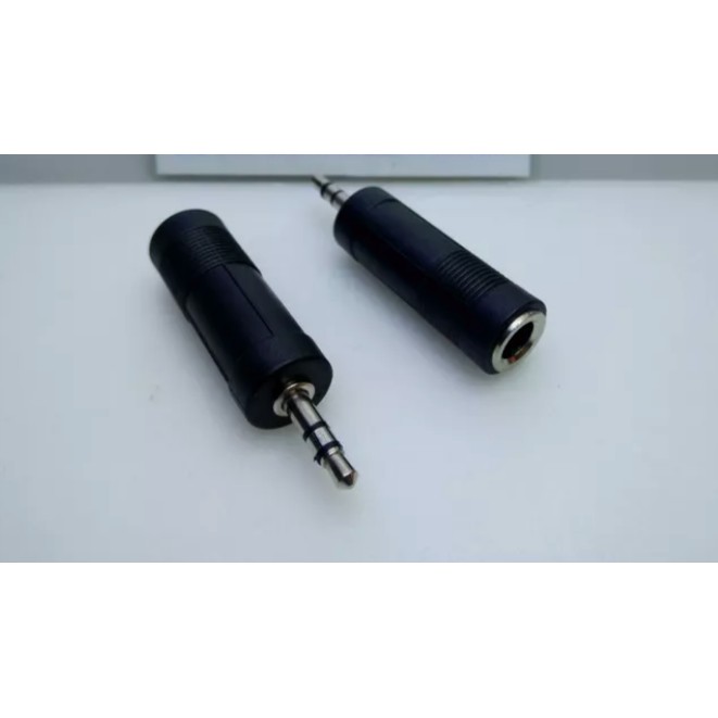 Konektor Connector Jack Mic 6.5 mm ke Jack Stereo 3.5 mm