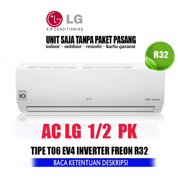 Ac Lg 1 2pk 1pk 1 5pk 2pk Inverter Tipe T Ev4 Tanpa Pasang Indonesia