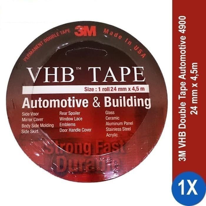 3M VHB Double Tape Automotive 4900 Tebal Size 24mm x 4.5m Double Tape Mobil