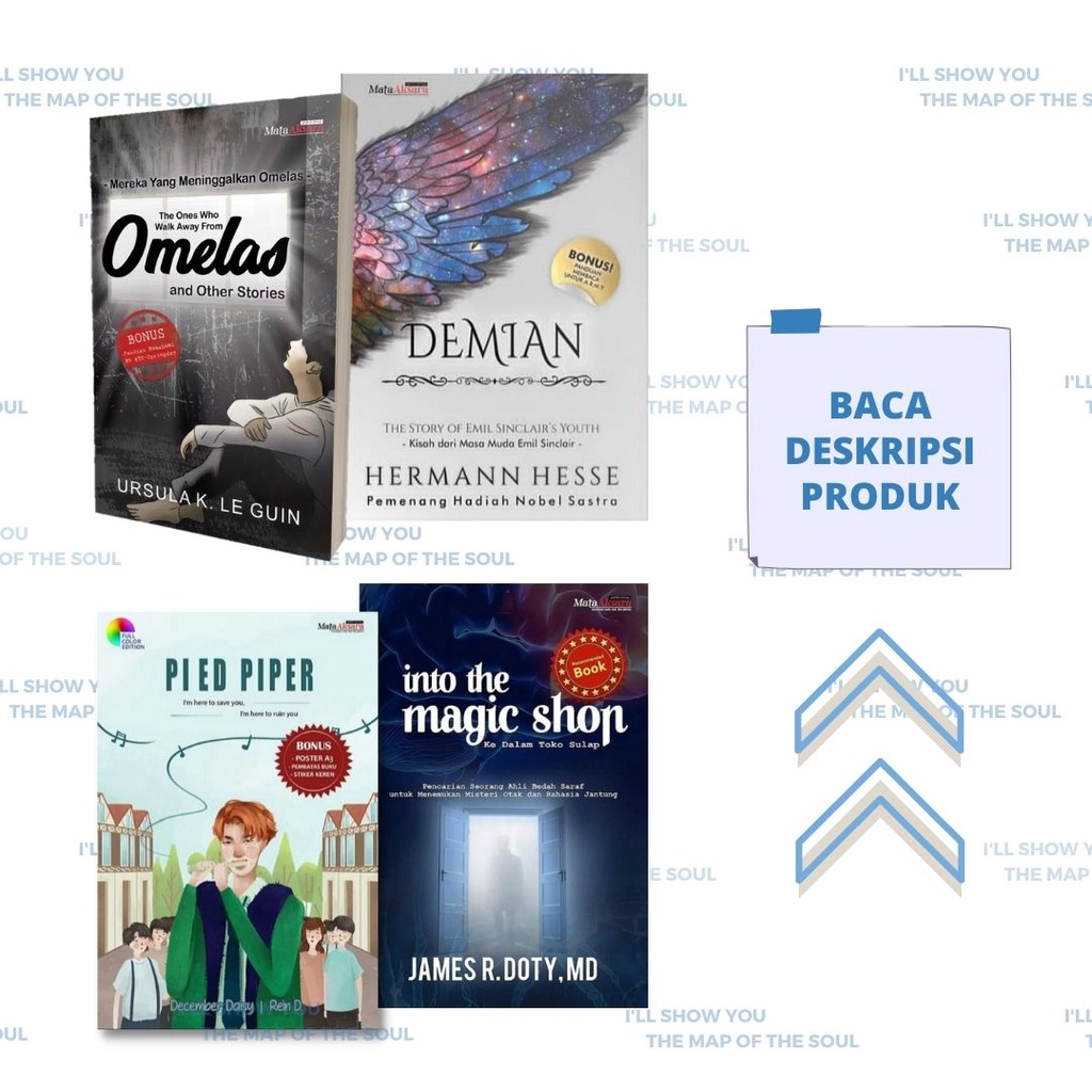 PAKET BUKU TEORI BTS (Demian, Omelas, Into the Magic Shop, Pied Piper)