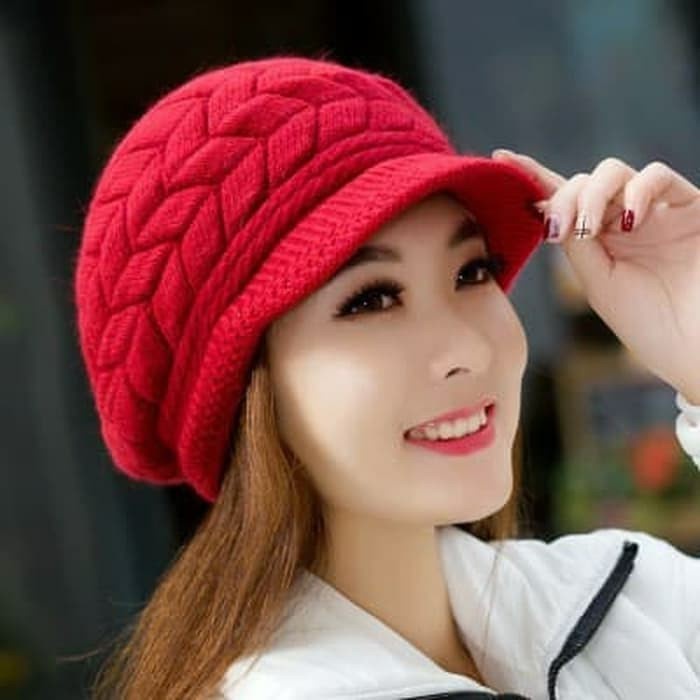 Special Promo Topi Rajut Korea Topi Kupluk Korea Topi Wanita Korea Musim Dingin