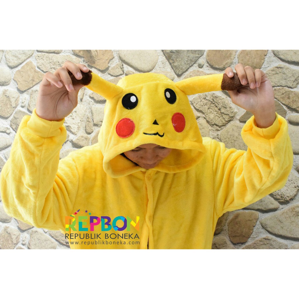 BAJU ONESIE POKEMON PIKACHU KOSTUM