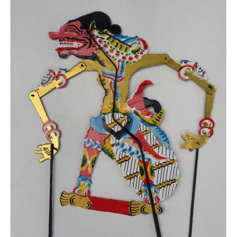 WAYANG KULIT KERTAS MAINAN BUTO CAKIL 54 cm HIASAN DINDING