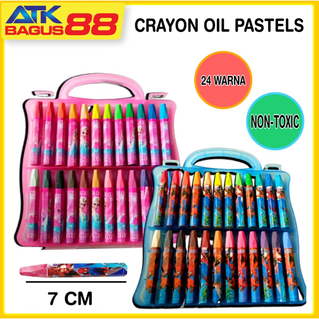 Crayon 24 Warna / Oil Pastel / Mewarnai