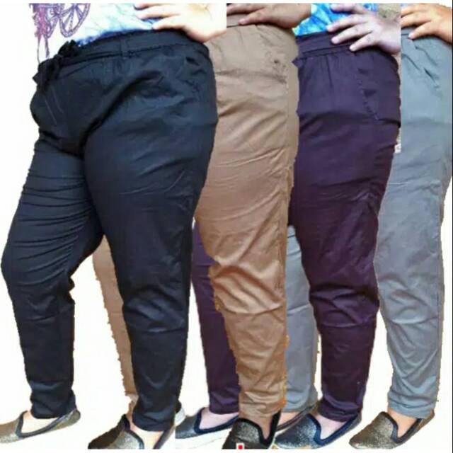 Celana Panjang Skinny Harem Pants super jumbo wanita Katun Celana Panjang Skinny Harem Pants super jumbo wanita Katun
