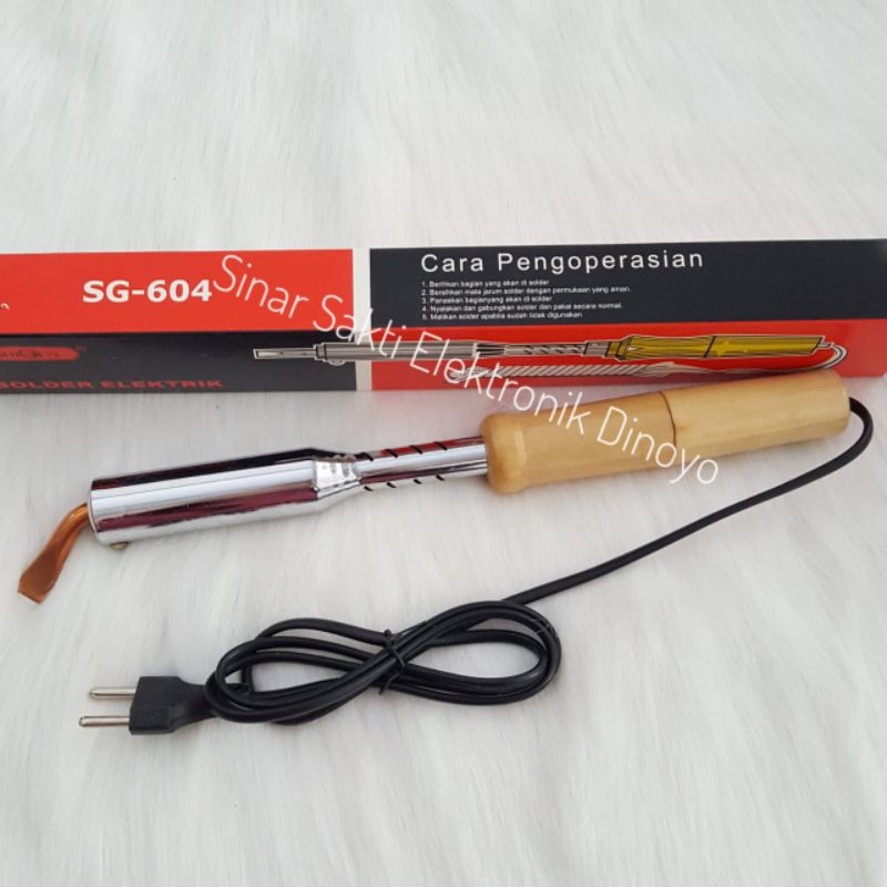 Solder listrik 100 watt 100W / Alat Patri gagang kayu / Soldering iron 220V / Solder 100 Watt