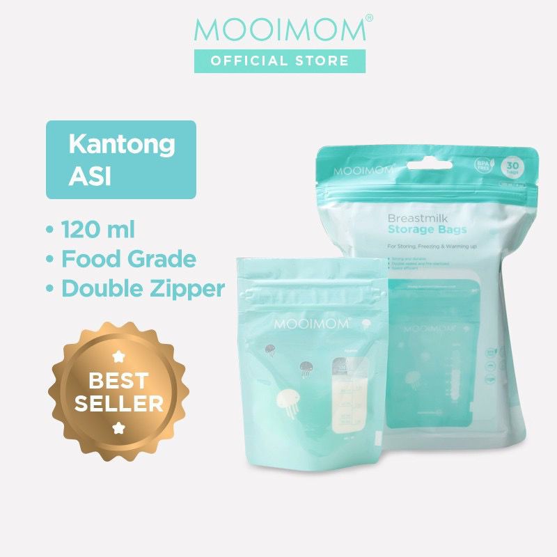 BABY GIGGLES MOOIMOM - Kantong ASI 120ml / Breastmilk Storage Bags