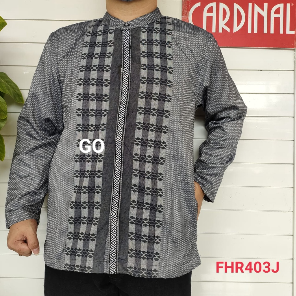 gos 2XL-3XL FR CARDINAL KEMEJA KOKO/TAQWA FORMAL Reguler Pakaian Pria Muslim Lengan Panjang