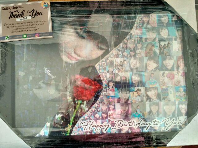 Kado Unik Hadiah Anniversary Ultah Wisuda Desain Mozaik Foto Lengkap Dgn Cetak Dan Bingkai Murah
