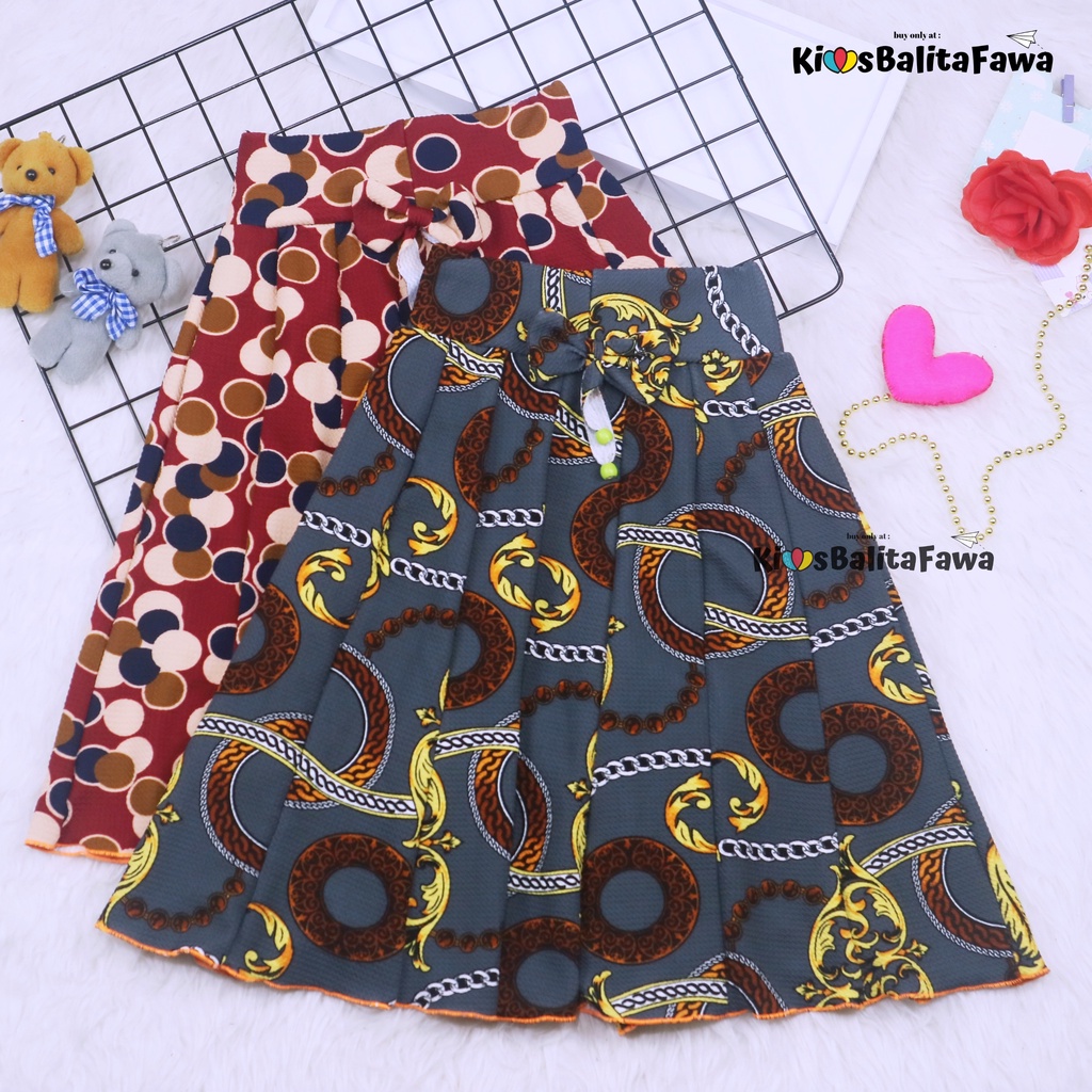 [MOTIF] Rok Pita Bianca uk 8-10 Tahun / Skirt Pendek Polos Motif Anak Perempuan Cewek Bawahan Umbrella