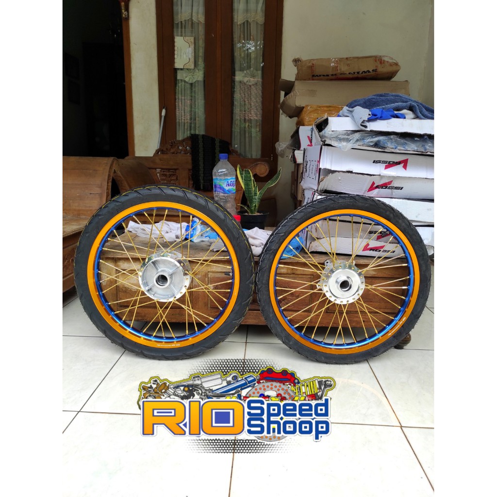 Velg Jari Jari Jupiter MX King Paketan Ring 17 TDR TwoToone Full Set Plus Ban