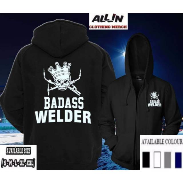 JAKET ZIPPER BADASS WELDER KEREN PREMIUM QUALITY SABLON