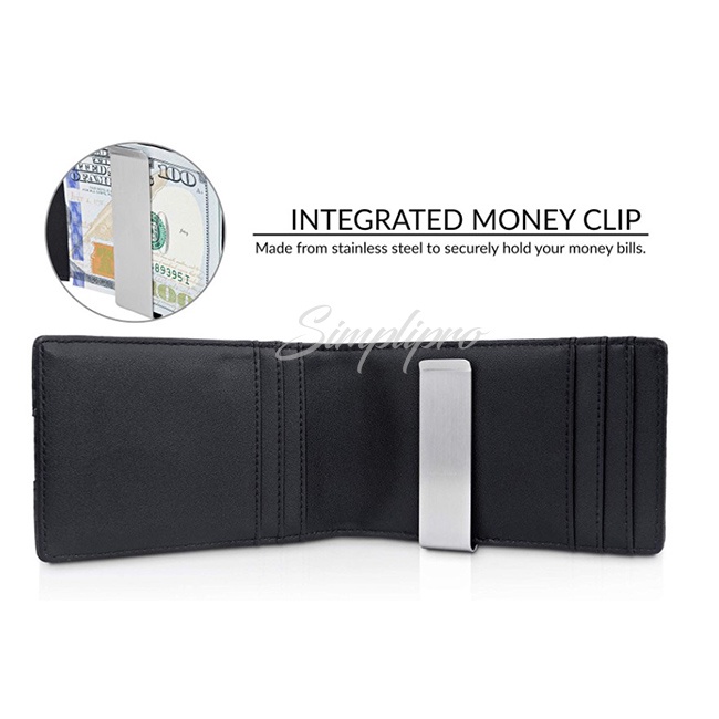 Dompet Money Clip Pria Keren Modern Slim Wallet RFID Protection GN-MC2