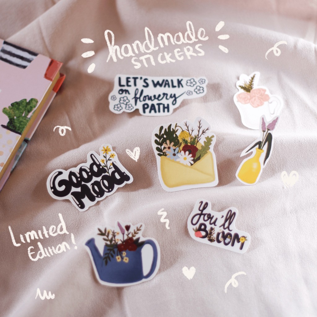 Jual Aesthetic Sticker Handmade / Stiker Estetik/ Stiker HP, Laptop ...