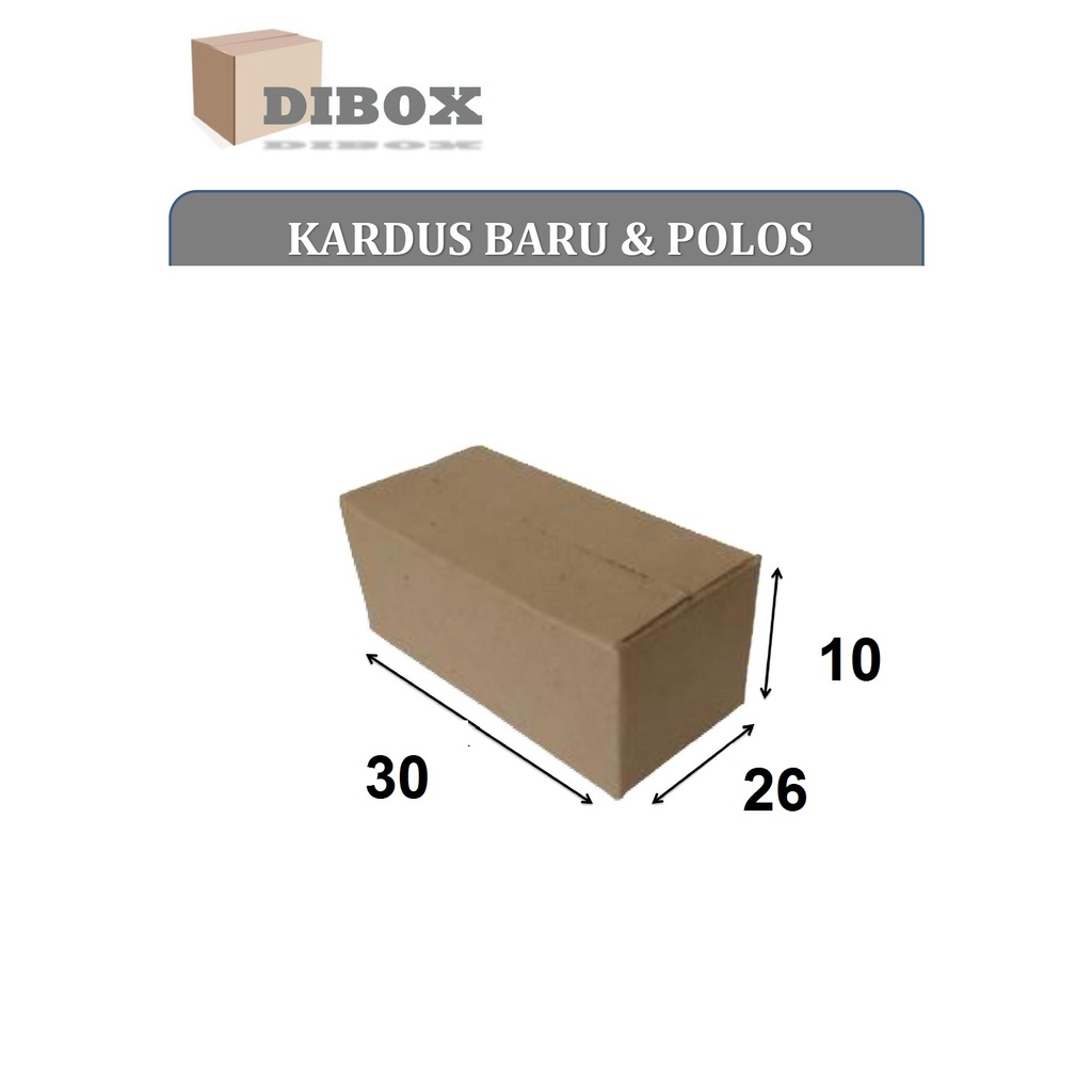 

KARDUS/BOX KARTON POLOS UKURAN 30 x 26 x 10 CM SINGLE WALL