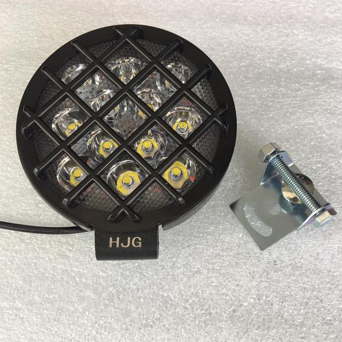 DISCOUNT LAMPU TEMBAK LED MOTOR MOBIL 12 LED BULAT JARING #4