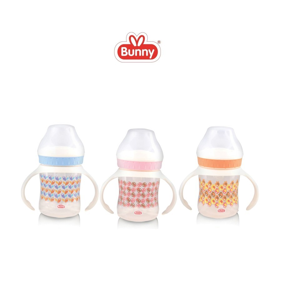 Bunny Wide Neck Bottle with Handle BPA Free ( ukuran 125ml &amp; 250ml )