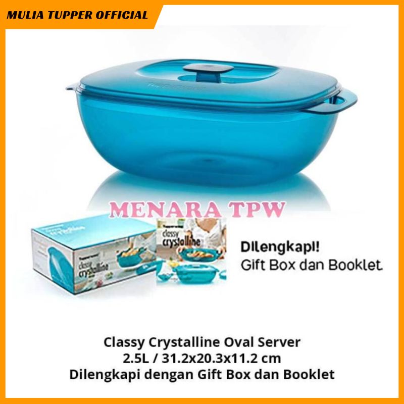Baru Tupperware Classy Crystalline Oval Server