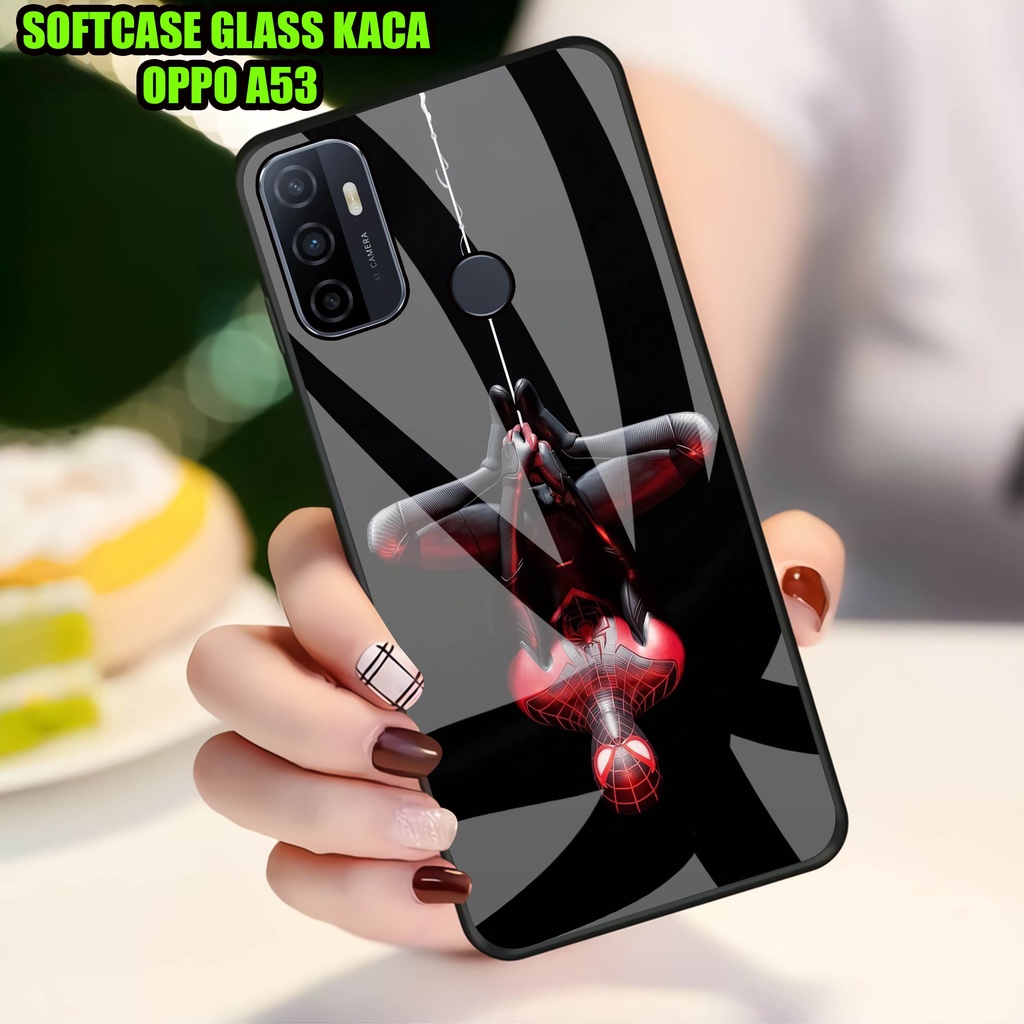 Softcase Glass Kaca OPPO A53]- Case Hp Pelindung Handphone OPPO A53] [ A55]