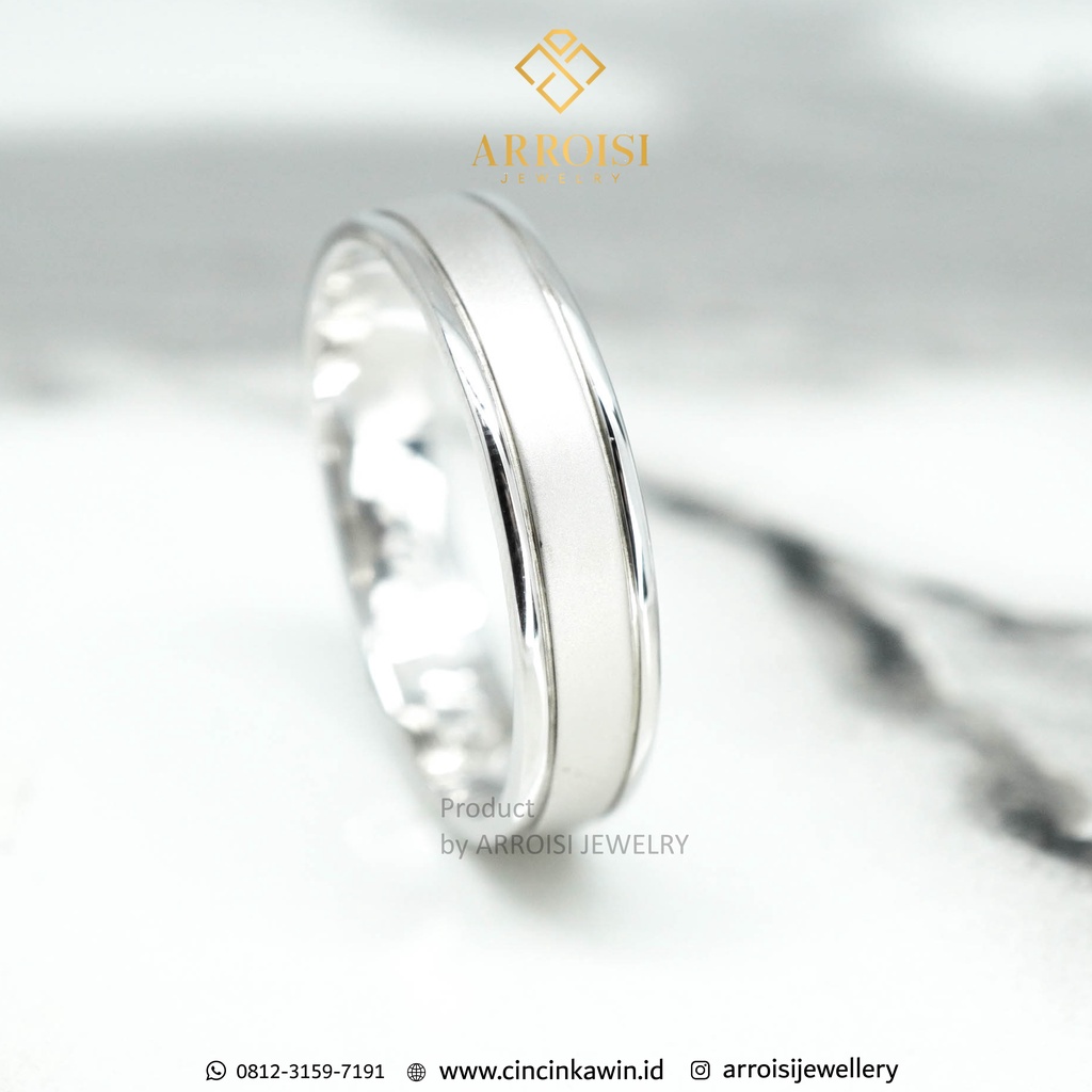 Cincin Tunangan Cincin Single Elegant Palladium 50% Semarang