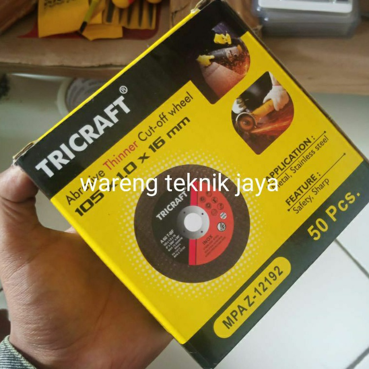(WTJ) batu gurinda potong mata gurinda potong 4 inch tricraft