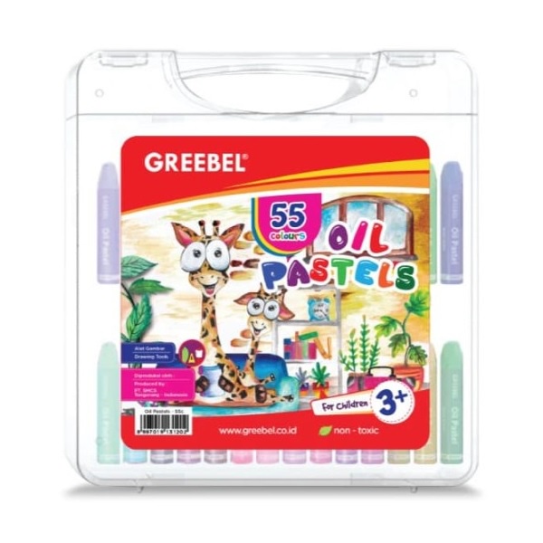 Krayon Greebel Kids Oil Pastel Crayon 55 Color/ Warna