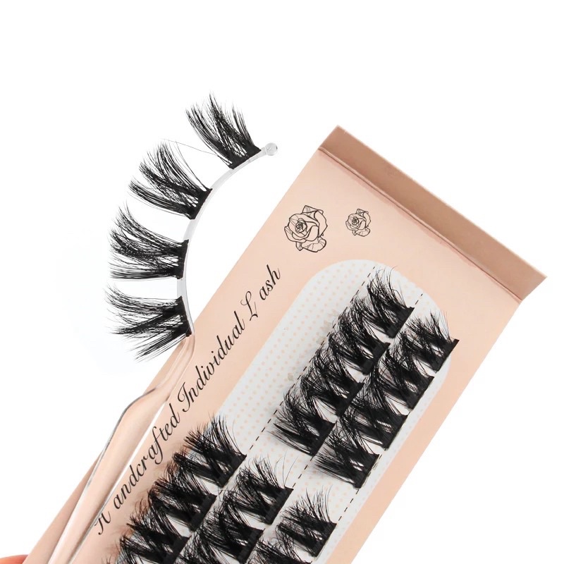 Individual Lashes Clusters Eyelash Extension Dovetail Segmented Lashes 24 Volume Natural Segmented Eyelashes Bundles New Hotting