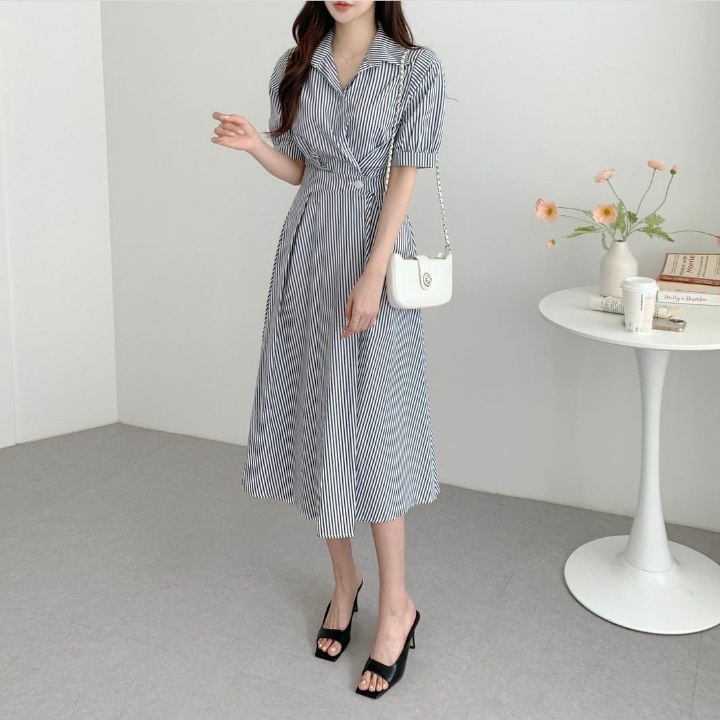 [HNFK] Dress Gani / Dress Wanita Elegant / Longdress/ Dress Model Terbaru / Dress Wanita Korea / Dress Salur