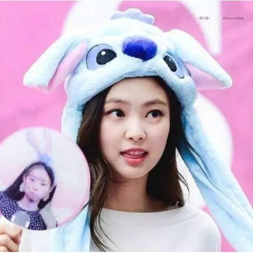 TOPI BONEKA BIRU KPOP BLACKPINK STITCH JENNIE JISOO ROSE LISA
