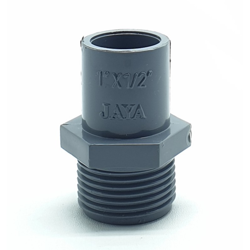 Jaya ORI Valve Socket 1&quot; x 1/2&quot; TS PVC / Sock Drat Luar 1 Inch x 1/2 Inch / Sok Drat Luar 1&quot; x 1/2&quot;